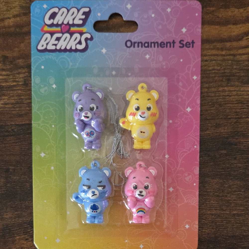 Care Bears Multicolor Resin Ornament Set - Purple, Yellow, Blue, Pink